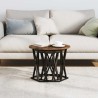 Table d'appoint 2 pcs Chêne fumé Bois d'ingénierie et acier 581470581470