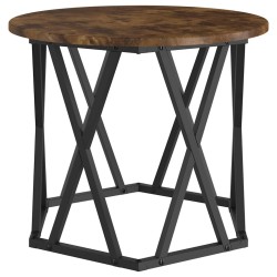 Table d'appoint 2 pcs Chêne fumé Bois d'ingénierie et acier 581470581470