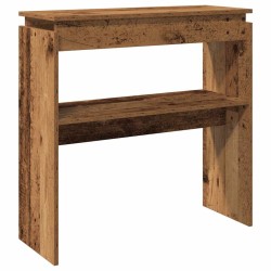 Table console vieux bois 80 x 30 x 80 cm bois d'ingénierie 581472581472
