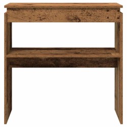 Table console vieux bois 80 x 30 x 80 cm bois d'ingénierie 581472581472