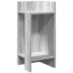 Table d'appoint avec étagère sonoma gris 25,5x27x60 cm 581479581479