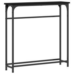 Table console Chêne noir 75 x 19,5 x 75 cm Bois d'ingénierie 581482581482