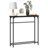 Table console Chêne noir 75 x 19,5 x 75 cm Bois d'ingénierie 581482581482