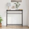 Table console Chêne noir 75 x 19,5 x 75 cm Bois d'ingénierie 581482581482