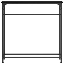 Table console Chêne noir 75 x 19,5 x 75 cm Bois d'ingénierie 581482581482