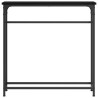 Table console Chêne noir 75 x 19,5 x 75 cm Bois d'ingénierie 581482581482