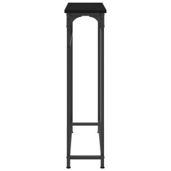 Table console Chêne noir 75 x 19,5 x 75 cm Bois d'ingénierie 581482581482