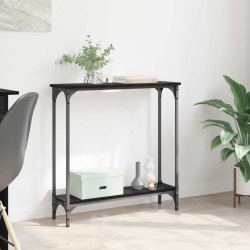 Table console Chêne noir 75 x 22,5 x 75 cm Bois d'ingénierie 581483581483