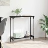 Table console Chêne noir 75 x 22,5 x 75 cm Bois d'ingénierie 581483581483