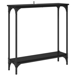 Table console Chêne noir 75 x 22,5 x 75 cm Bois d'ingénierie 581483581483