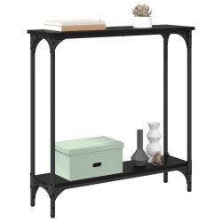 Table console Chêne noir 75 x 22,5 x 75 cm Bois d'ingénierie 581483581483