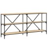 Table console chêne sonoma 160x30x75cm bois d'ingénierie et fer 581488581488