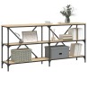 Table console chêne sonoma 160x30x75cm bois d'ingénierie et fer 581488581488