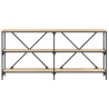 Table console chêne sonoma 160x30x75cm bois d'ingénierie et fer 581488581488