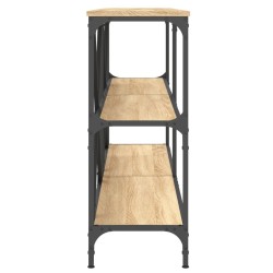 Table console chêne sonoma 160x30x75cm bois d'ingénierie et fer 581488581488