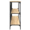 Table console chêne sonoma 160x30x75cm bois d'ingénierie et fer 581488581488