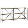 Table console chêne sonoma 160x30x75cm bois d'ingénierie et fer 581488581488