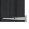 Porte de Jardin 100 x 80 cm WPC et Aluminium Noir 581491581491