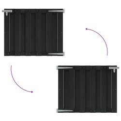 Porte de Jardin 100 x 80 cm WPC et Aluminium Noir 581491581491