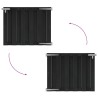 Porte de Jardin 100 x 80 cm WPC et Aluminium Noir 581491581491