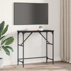 Table console Chêne noir 75 x 32 x 75 cm Bois d'ingénierie 581492581492