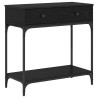 Table console Chêne noir 75 x 34,5 x 75 cm Bois d'ingénierie 581493581493