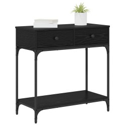 Table console Chêne noir 75 x 34,5 x 75 cm Bois d'ingénierie 581493581493