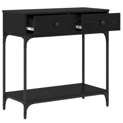 Table console Chêne noir 75 x 34,5 x 75 cm Bois d'ingénierie 581493581493