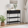 Table console Chêne noir 72,5 x 25 x 75 cm Bois d'ingénierie 581494581494