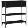 Table console Chêne noir 72,5 x 25 x 75 cm Bois d'ingénierie 581494581494