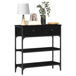 Table console Chêne noir 72,5 x 25 x 75 cm Bois d'ingénierie 581494581494