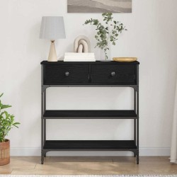 Table console Chêne noir 72,5 x 25 x 75 cm Bois d'ingénierie 581494581494