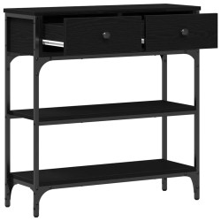Table console Chêne noir 72,5 x 25 x 75 cm Bois d'ingénierie 581494581494