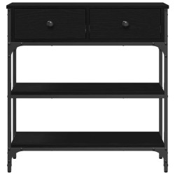 Table console Chêne noir 72,5 x 25 x 75 cm Bois d'ingénierie 581494581494