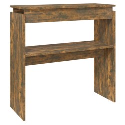 Table console Chêne fumé 80x30x80 cm Bois d'ingénierie 581495581495