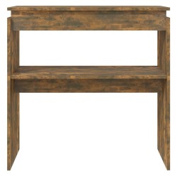 Table console Chêne fumé 80x30x80 cm Bois d'ingénierie 581495581495