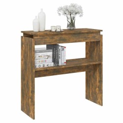 Table console Chêne fumé 80x30x80 cm Bois d'ingénierie 581495581495