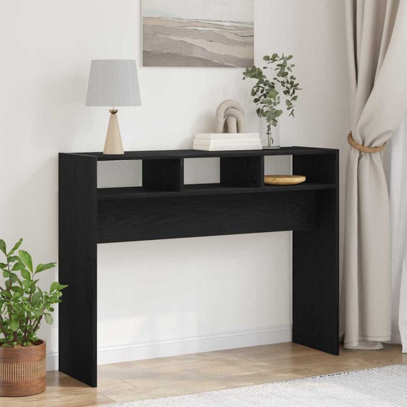 Table console Chêne noir 105 x 30 x 80 cm Bois d'ingénierie 581497581497