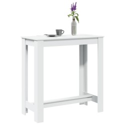 Table de bar blanc 102x50x103,5 cm bois d'ingénierie 581499581499