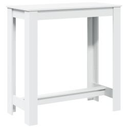Table de bar blanc 102x50x103,5 cm bois d'ingénierie 581499581499