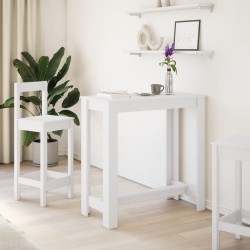 Table de bar blanc 102x50x103,5 cm bois d'ingénierie 581499581499