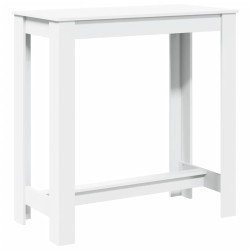 Table de bar blanc 102x50x103,5 cm bois d'ingénierie 581499581499