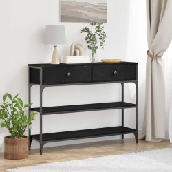 Table console Chêne noir 100 x 25 x 75 cm Bois d'ingénierie 581500581500