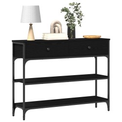 Table console Chêne noir 100 x 25 x 75 cm Bois d'ingénierie 581500581500
