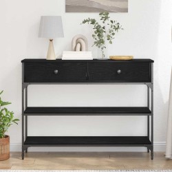 Table console Chêne noir 100 x 25 x 75 cm Bois d'ingénierie 581500581500