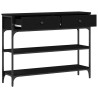 Table console Chêne noir 100 x 25 x 75 cm Bois d'ingénierie 581500581500