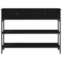 Table console Chêne noir 100 x 25 x 75 cm Bois d'ingénierie 581500581500