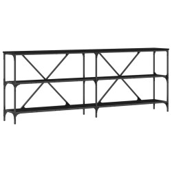 Table console Chêne noir 200 x 30 x 75 cm Bois d'ingénierie 581501581501