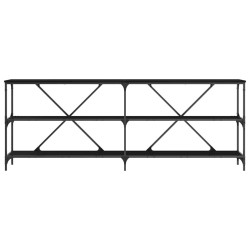 Table console Chêne noir 200 x 30 x 75 cm Bois d'ingénierie 581501581501