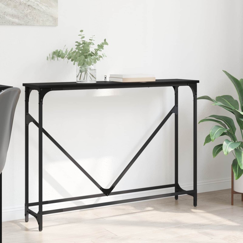 Table console Chêne noir 102 x 23 x 75 cm Bois d'ingénierie 581503581503